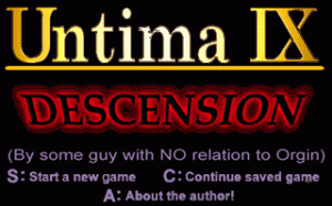 Untima IX: Descension per PC MS-DOS