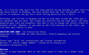 Vacation Gone Awry per PC MS-DOS