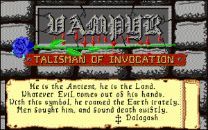 Vampyr: Talisman of Invocation per PC MS-DOS