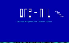 1-0 Soccer Manager per PC MS-DOS
