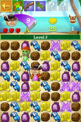 Scurvy Scallywags in The Voyage to Discover the Ultimate Sea Shanty: A Musical Match-3 Pirate RPG