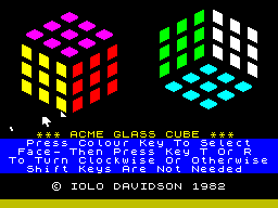 Acme Glass Cube per Sinclair ZX Spectrum
