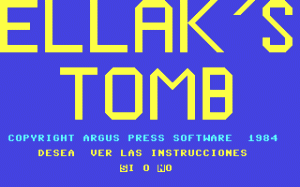 Ellak's Tomb per Sinclair ZX Spectrum