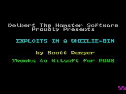 Exploits in a Wheelie-Bin per Sinclair ZX Spectrum