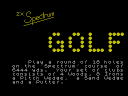 Handicap Golf per Sinclair ZX Spectrum