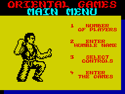 Oriental Games per Sinclair ZX Spectrum