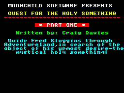 Quest for the Holy Something per Sinclair ZX Spectrum
