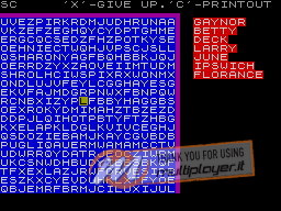 Word Seeker per Sinclair ZX Spectrum