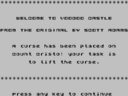 Voodoo Castle per Sinclair ZX Spectrum