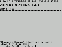 The Adventures of Buckaroo Banzai Across the Eighth Dimension per Sinclair ZX Spectrum
