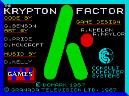 The Krypton Factor per Sinclair ZX Spectrum