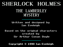 Sherlock Holmes: The Lamberley Mystery per Sinclair ZX Spectrum