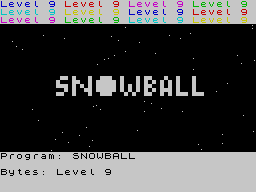 Snowball per Sinclair ZX Spectrum