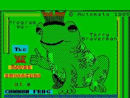 The Royal Adventures of a Common Frog per Sinclair ZX Spectrum