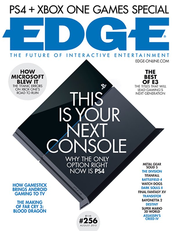 EDGE si schiera dalla parte di PlayStation 4 EDGE si schiera dalla parte di PlayStation 4