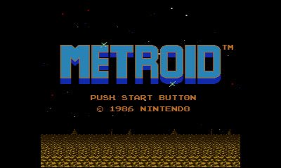 Metroid: la schermata iniziale. Metroid: la schermata iniziale.