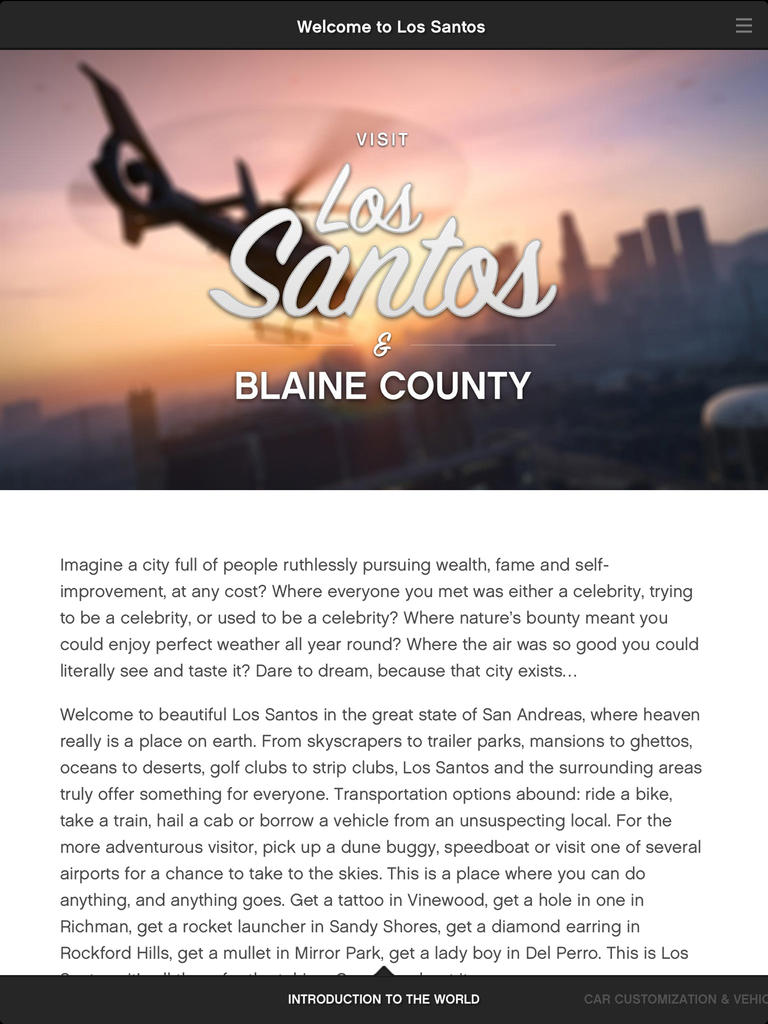 Grand Theft Auto V - Rilasciata la seconda companion app su App Store Grand Theft Auto V - Rilasciata la seconda companion app su App Store