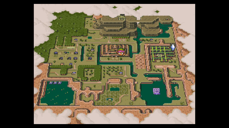 The Legend of Zelda: A Link to the Past: la mappa del Dark World.