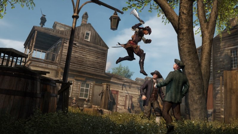 Assassin's Creed Liberation HD, Aveline jumps on two enemies