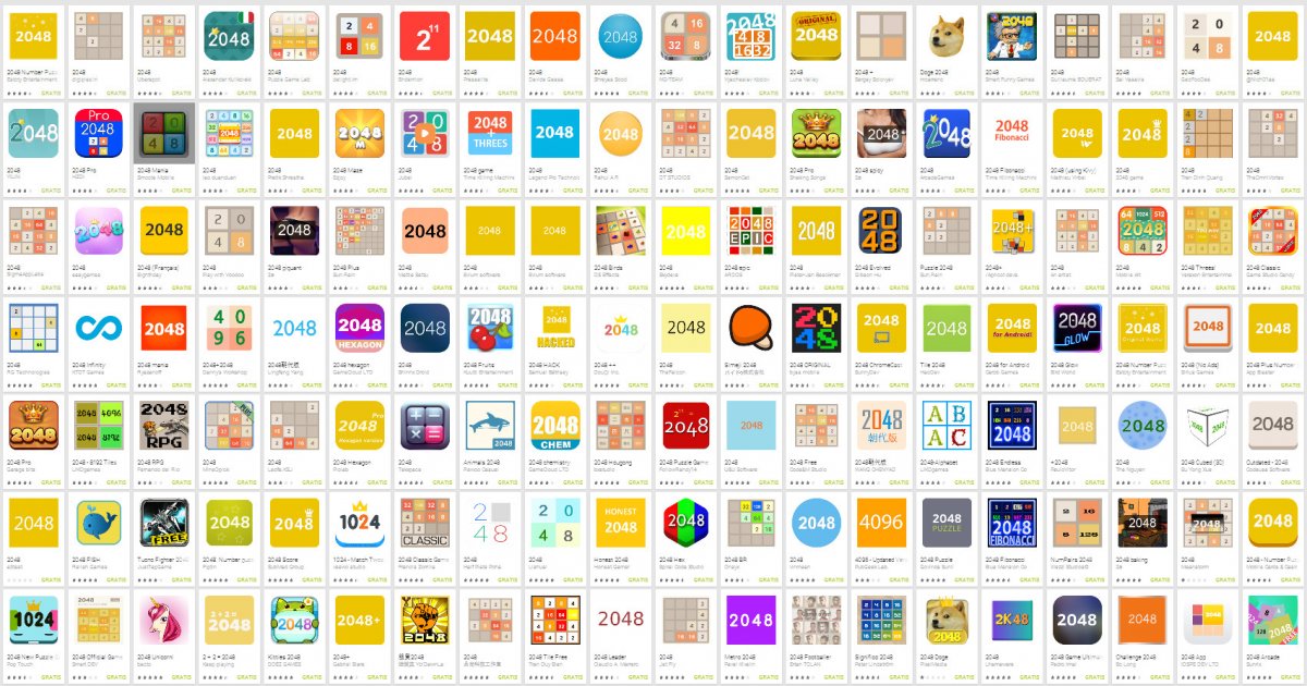 スリーのクローンが 15 体! / App Store および Google Play で 1 日あたり 2048