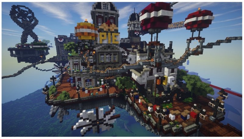 La Columbia di BioShock Infinite ricostruita in Minecraft La Columbia di BioShock Infinite ricostruita in Minecraft