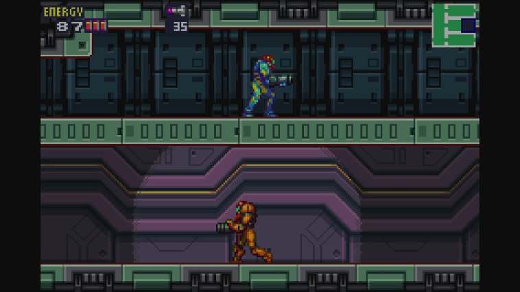 Metroid Fusion: Samus Aran e SA-X si incontrano.