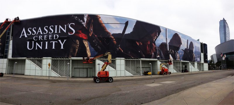 Il banner pubblicitario di Assassin's Creed Unity mostra quattro personaggi