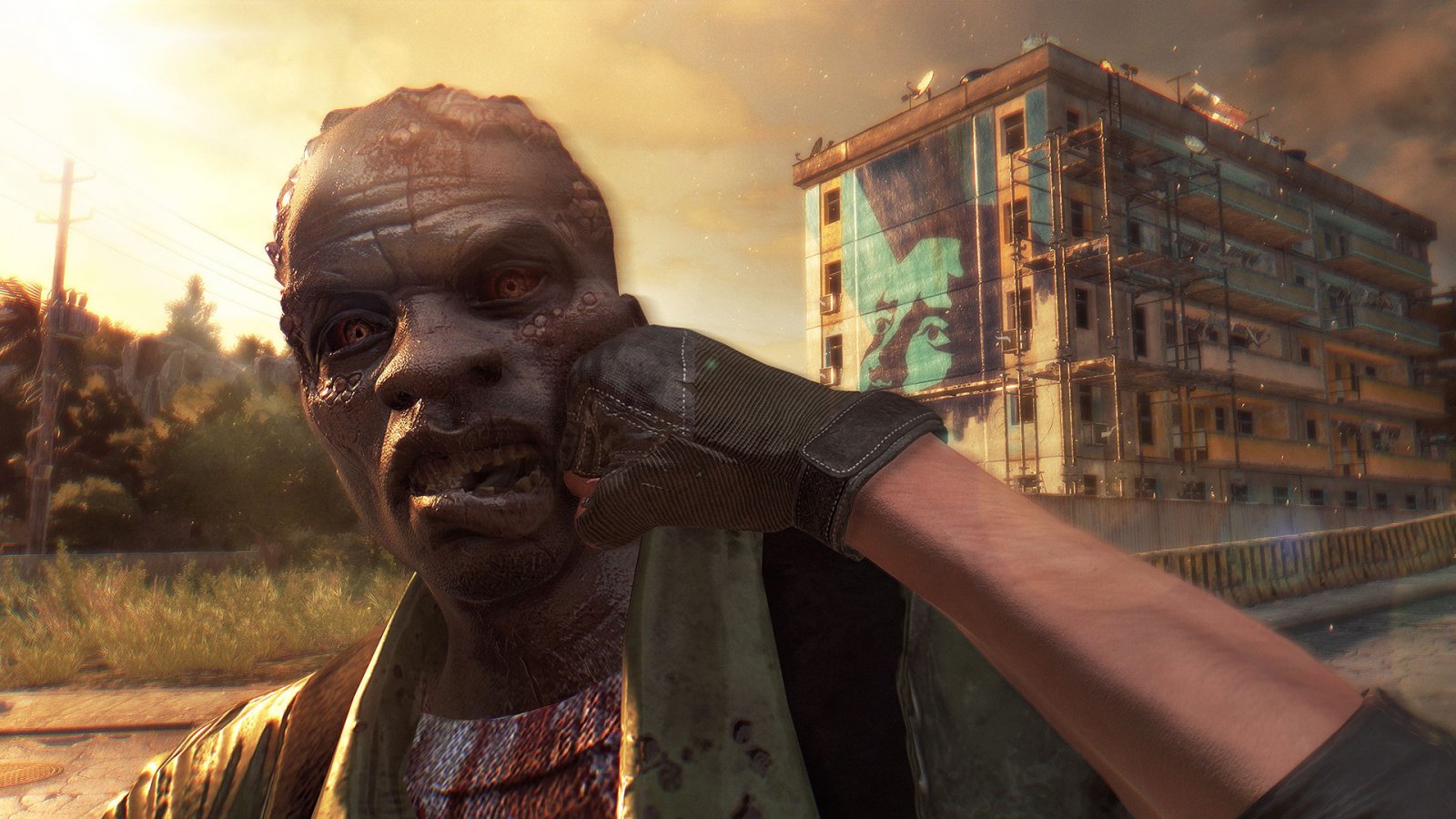 Uno zombie preso a pugni in faccia in Dying Light