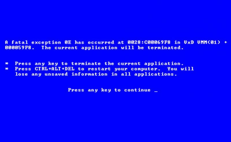 E il premio per il Simulator assurdo di inizio settimana va a: Blue Screen Simulator 2014