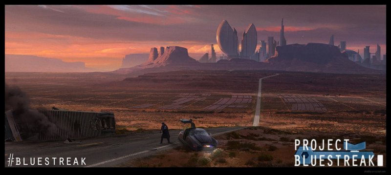Un nuovo artwork di BlueStreak mostra una vasto panorama fantascientifico