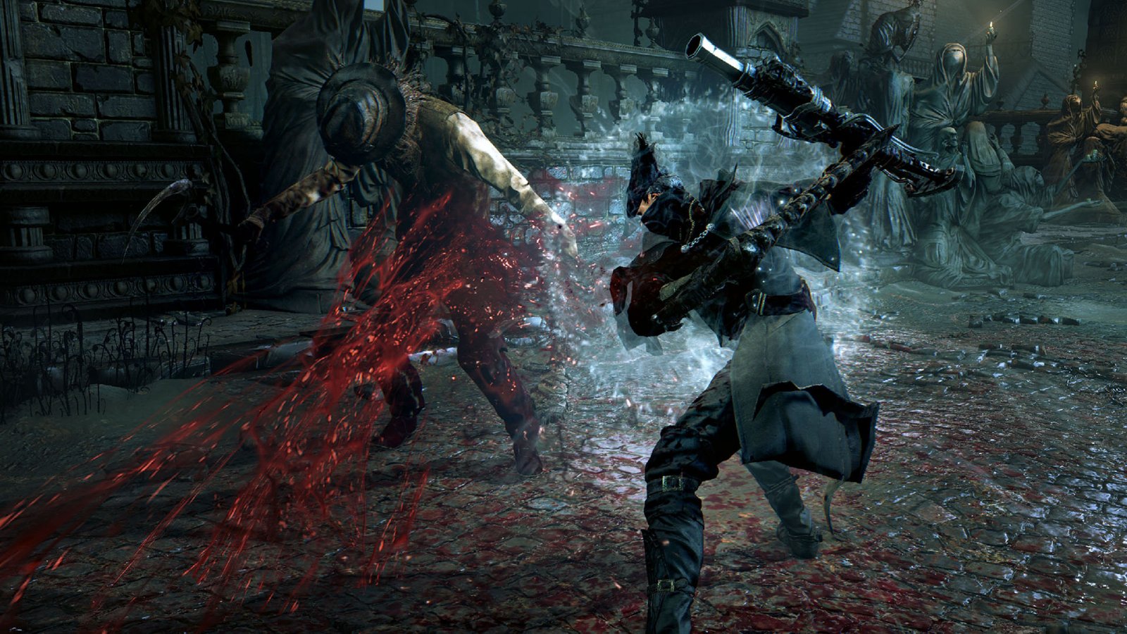 Una sequenza di combattimento di Bloodborne