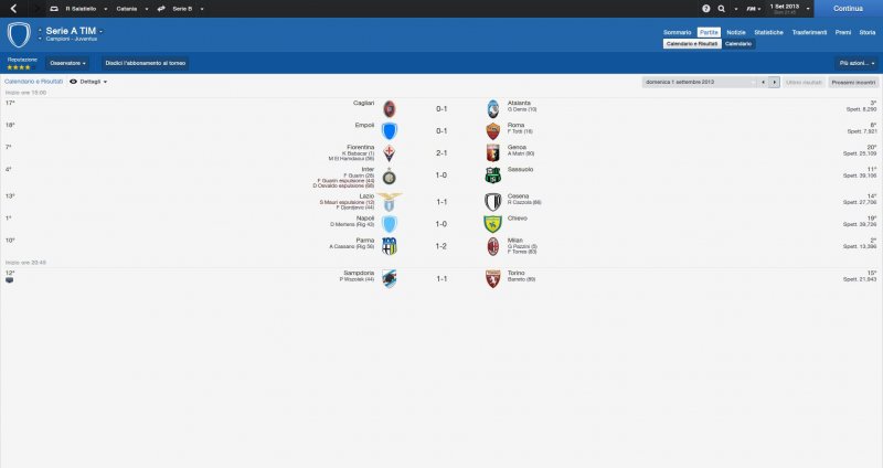 Le partite della domenica Le partite della domenica