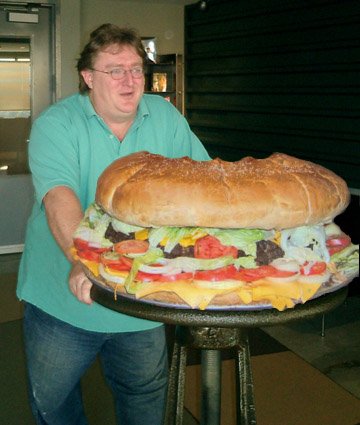 4° posto - Gabe Newell quando gli finisce un panino in terra