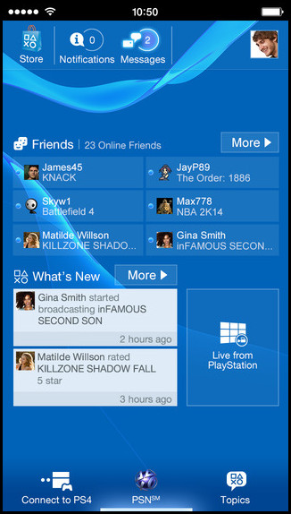 Sony ha aggiornato l'applicazione mobile di PlayStation 4 per l'arrivo dell'aggiornamento 2.0 Sony ha aggiornato l'applicazione mobile di PlayStation 4 per l'arrivo dell'aggiornamento 2.0