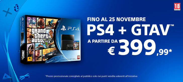 Disponibile da domani il bundle ufficiale PlayStation 4 e Grand Theft Auto V