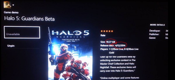 La beta di Halo 5 richiede un'installazione da 10 GB La beta di Halo 5 richiede un'installazione da 10 GB