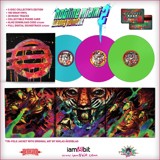 La Collector's Edition di Hotline Miami 2: Wrong Number include anche dischi in vinile