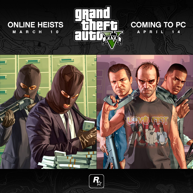 GTA Online - La rapine arrivano a marzo su console e il mese dopo su PC GTA Online - La rapine arrivano a marzo su console e il mese dopo su PC