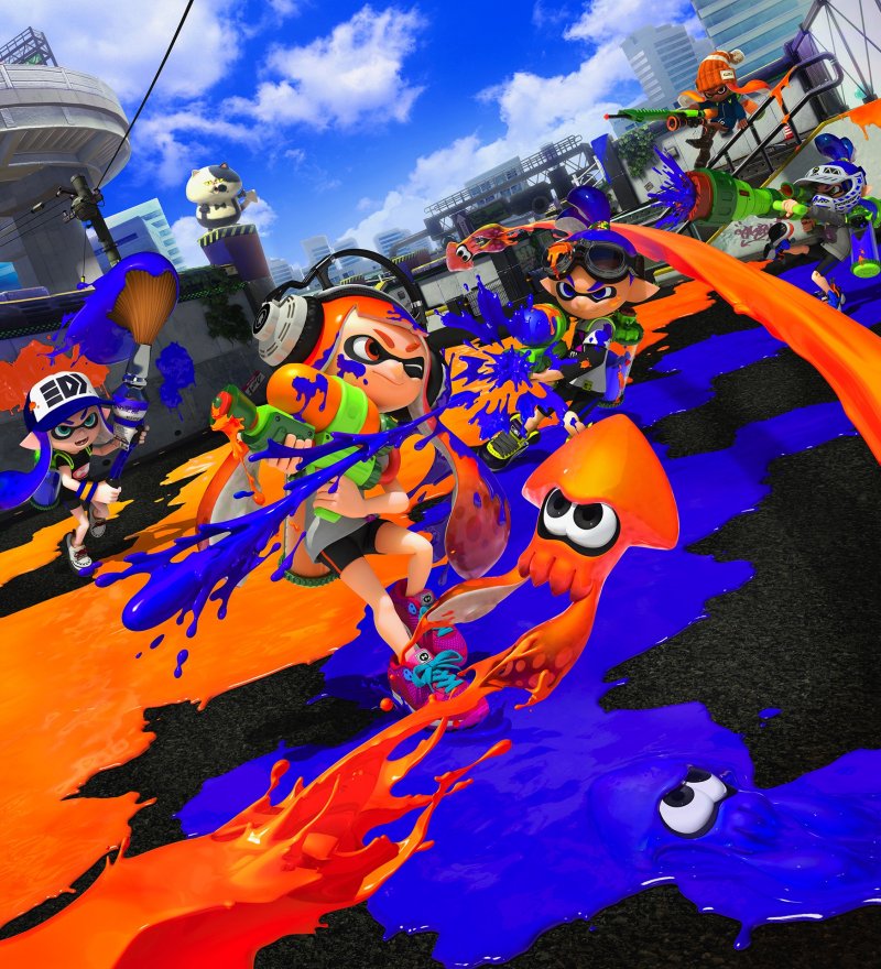 I primi artwork di Splatoon, con gli Inkling che si mostrano al mondo