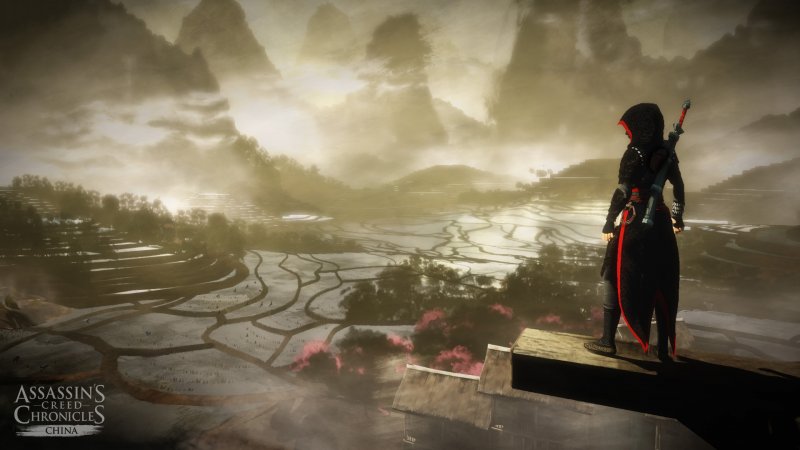 Assassin's Creed Chronicles : Chine, le protagoniste dans une pose emblématique.