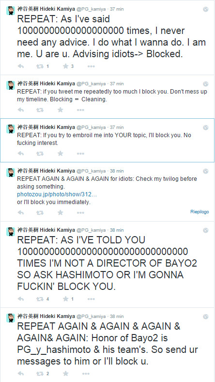 E Hideki Kamiya, infine, sbroccò E Hideki Kamiya, infine, sbroccò