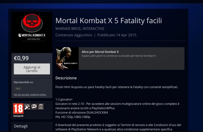 [Aggiornata] Un DLC di Mortal Kombat X semplifica l'esecuzione delle Fatality