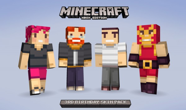 Microsoft festeggia l'anniversario di Minecraft su Xbox con delle skin gratuite Microsoft festeggia l'anniversario di Minecraft su Xbox con delle skin gratuite