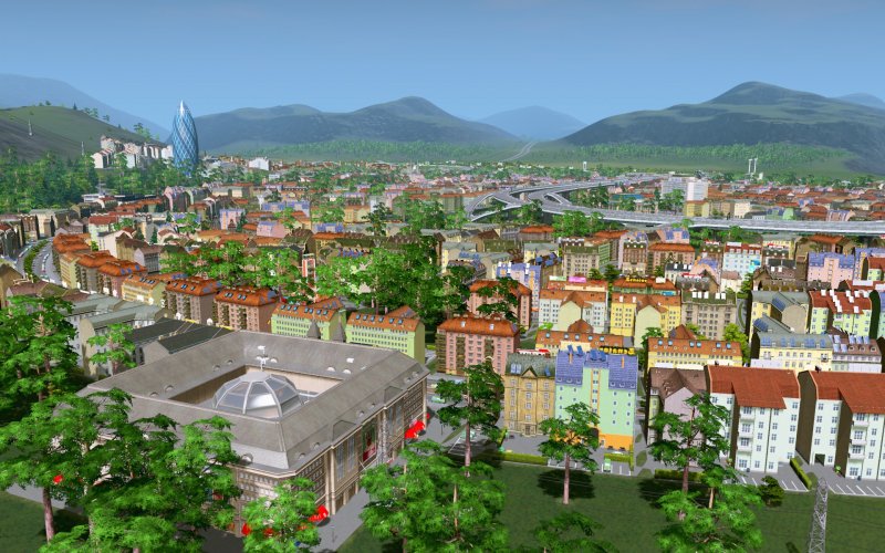 A panorama of Cities Skylines