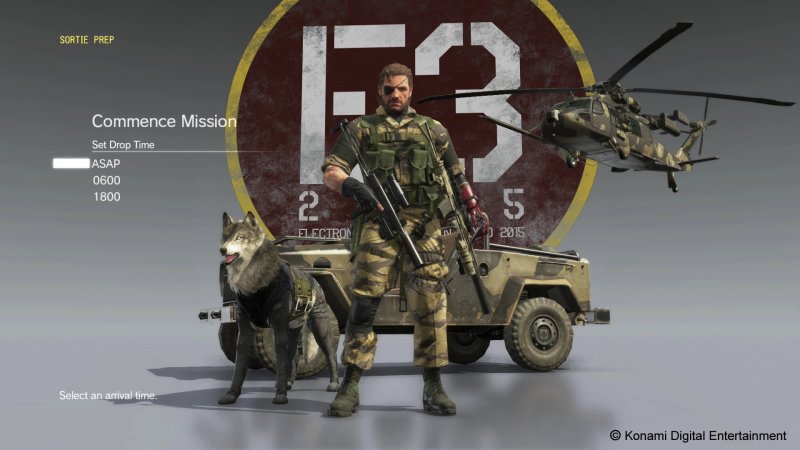 In Metal Gear Solid V: The Phantom Pain, Snake può affrontare la missione insieme a un veicolo o a un compagno