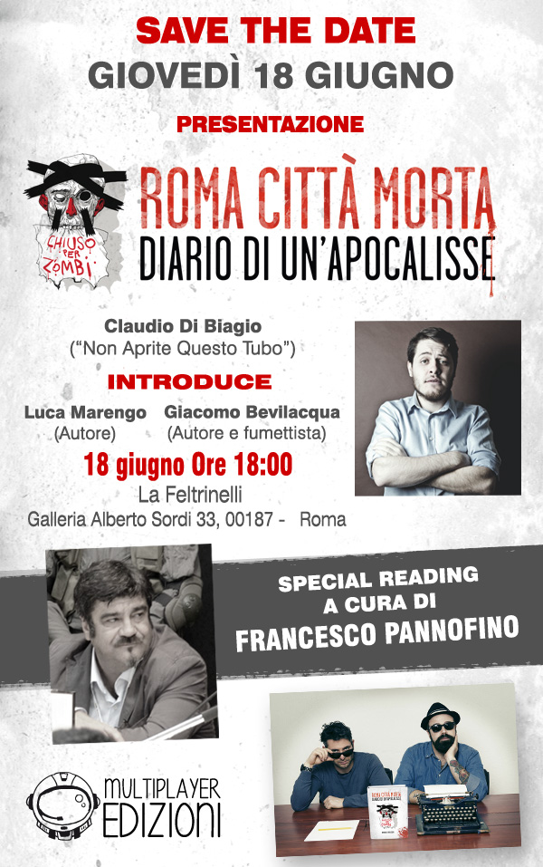 Giovedì a Roma la presentazione di 'Roma Città Morta', ci sarà anche Francesco Pannofino