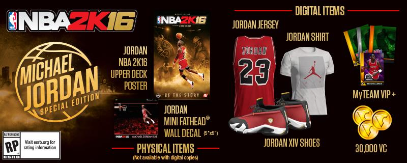 Svelati i contenuti della Michael Jordan Special Edition di NBA 2K16