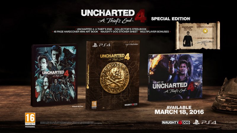 Uncharted 4: Fine di Un Ladro ha una data d'uscita precisa e due edizioni speciali Uncharted 4: Fine di Un Ladro ha una data d'uscita precisa e due edizioni speciali