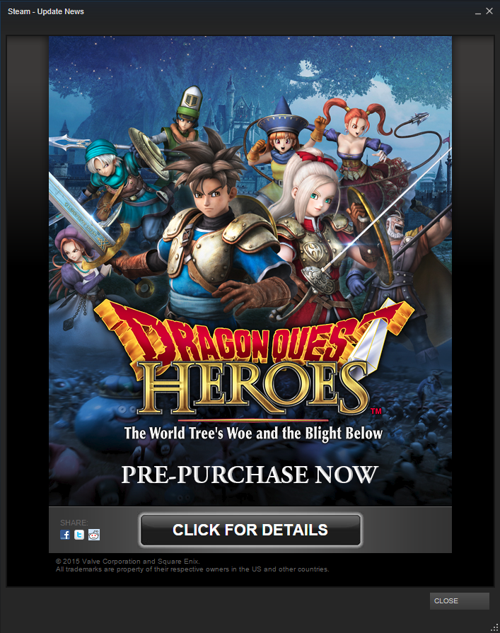 Dragon Quest Heroes sta per arrivare su Steam?