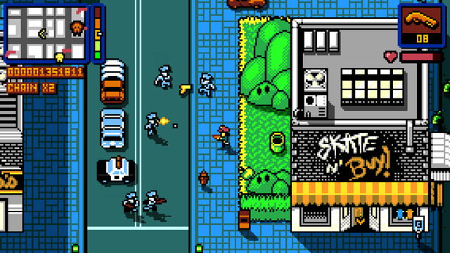 Follia, libertà e pixel art sono gli elementi costitutivi di Retro City Rampage DX Follia, libertà e pixel art sono gli elementi costitutivi di Retro City Rampage DX